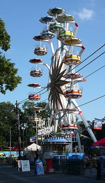 Der Böhmische Prater ist ein Geheimtipp während der Klassenfahrt nach Wien. Im Bild das Riesenrad des Praters.